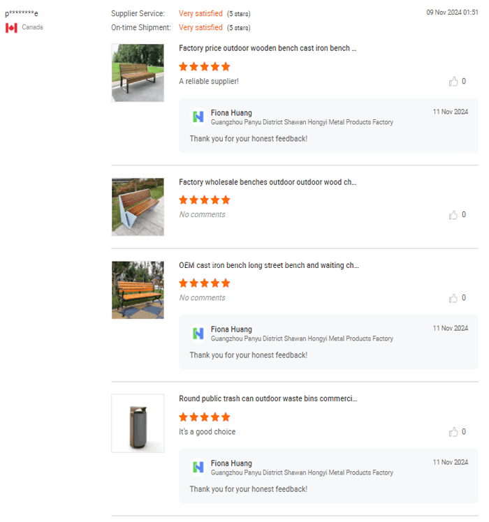 Appreciations from some buyers